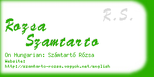 rozsa szamtarto business card